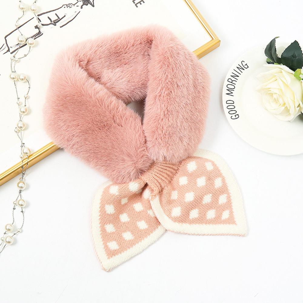 1Pc Scarf Female Winter Korean Version Female Plush Sweet Thickened Warm Autumn And Winter Student Scarf Versatile