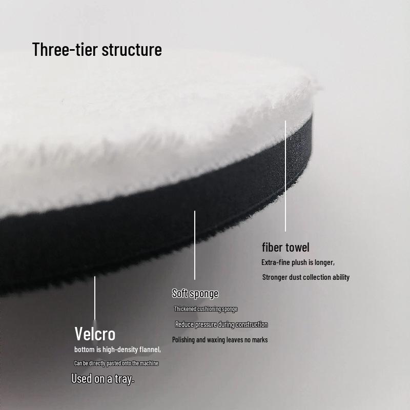 Self-Adhesive Microfiber Car Wax Removal and Polishing Pad - 234567 inch