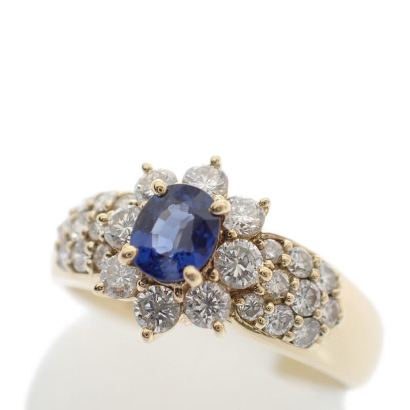 no brand  #11.5(JP Size) ring blue/gold K18 yellow gold Women