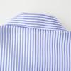 Spring/Summer 2025 Women's Fashion: Versatile Striped Shirt with Hollow Embroidery Design