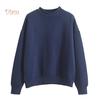 TOP-FASHION-WOMEN Autumn Winter Casual Crew Neck Long Sleeve Sweatshirt Pullover