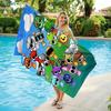 S-Sprunki All Characters Beach Towel Quick Dry Microfiber Soft Absorbent Towel For Kids Pool Beach Camping