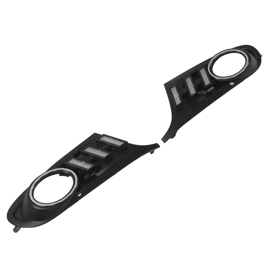 Pair Car Daytime Running Light Front Bumper LED Turn Signal Fog Lamp 3 Colors Replacement for MK6 2009‑2013