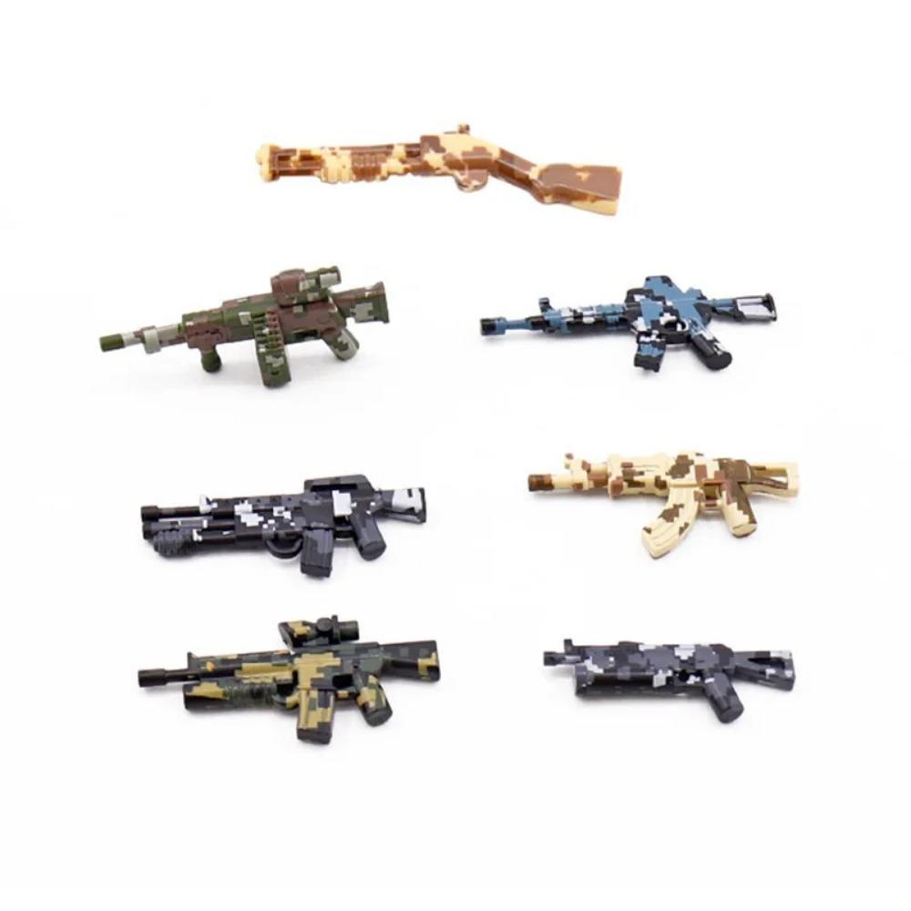 Låsbar Militær MOC Våpenveske Våpen Hunder Fallskjerm Byggeklosser Leker For Barn med Militære Låsbare SWAT Leker