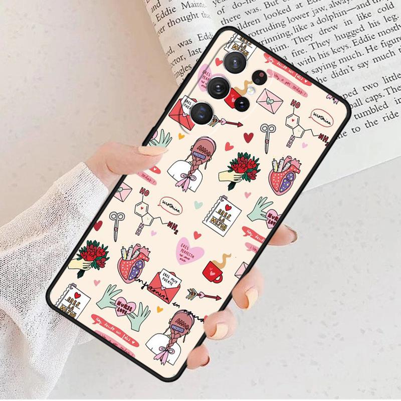 Doctor Nurse Heart Stethoscope Phone Case For Samsung Galaxy S25 S23 S30 S8 S21 S20 FE S24 S22 Note 10 20 Plus lite Ultra