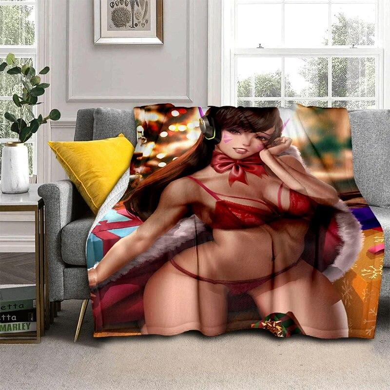 Weihnachten Sexy Schönheit Geschenk Weiche Plüsch Sofa Bett Werfen Cartoon Picknick Decken Moderne Flanell Decke Abdeckung Bettdecke Geschenk
