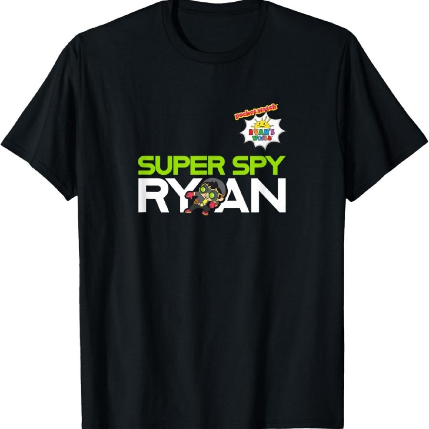 

Ryan s World Super Spy Logo T-Shirt XXXXXL чорний