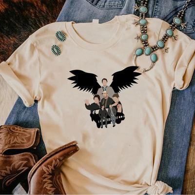 Koszulki Supernatural damskie śmieszne harajuku tshirt damskie streetwear harajuku śmieszne ubrania
