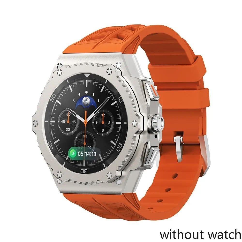 Luxury Mod Kit Alloy Metal Case For Samsung Watch 8 Classic 46mm Rubber Band For Galaxy Watch 8 Classic 46mm Kit Accessories