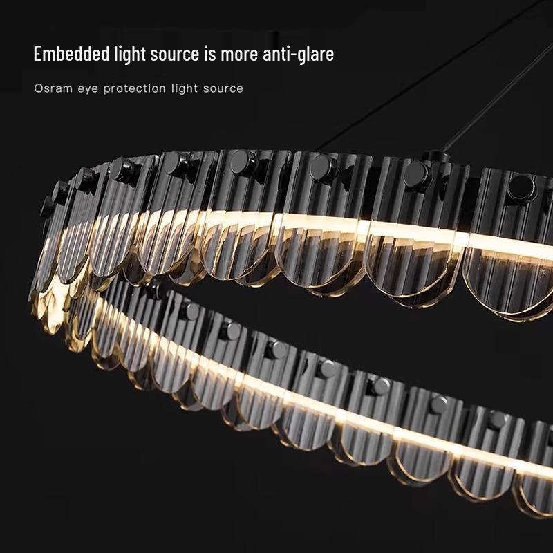 Modern Minimalist Italian Glass Chandelier for Living Room and Master Bedroom