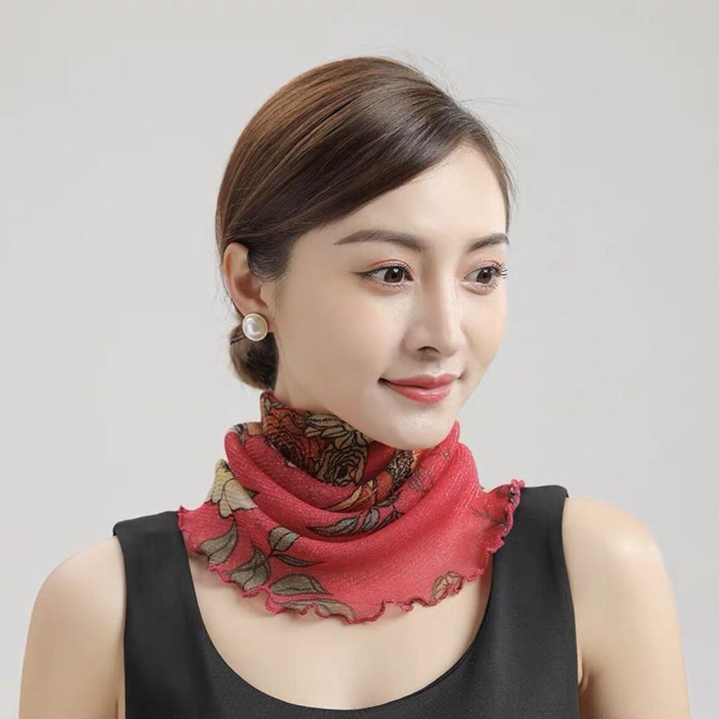 New Versatile Magic Scarf Headband Small Scarf Sunscreen Mask Hanging Ear Style Solid Color Scarves Party Gift