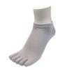 Silk Sizes Made In Japan Set of Five-Toe Socks, 23-25cm, (Silver Gray, 3)