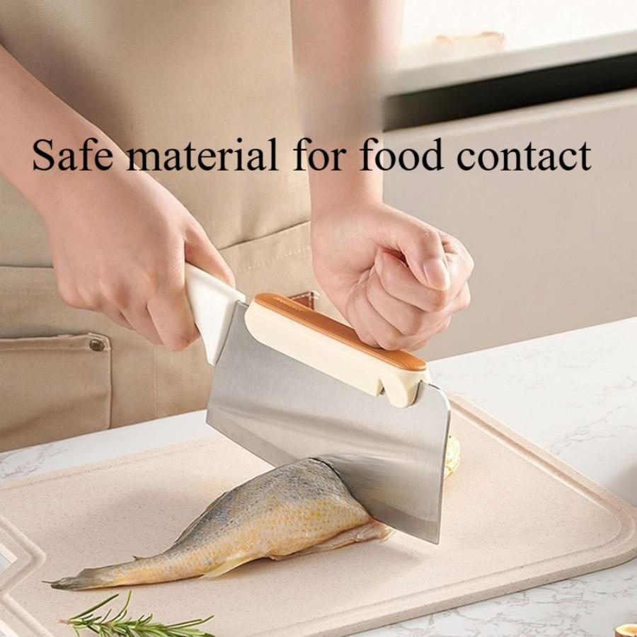 Knife Back Handguard Ceramic Sharpening Tool Silicone Material Anti Cutting Hand Multifunctional Bone Cutter Kitchen Accessories