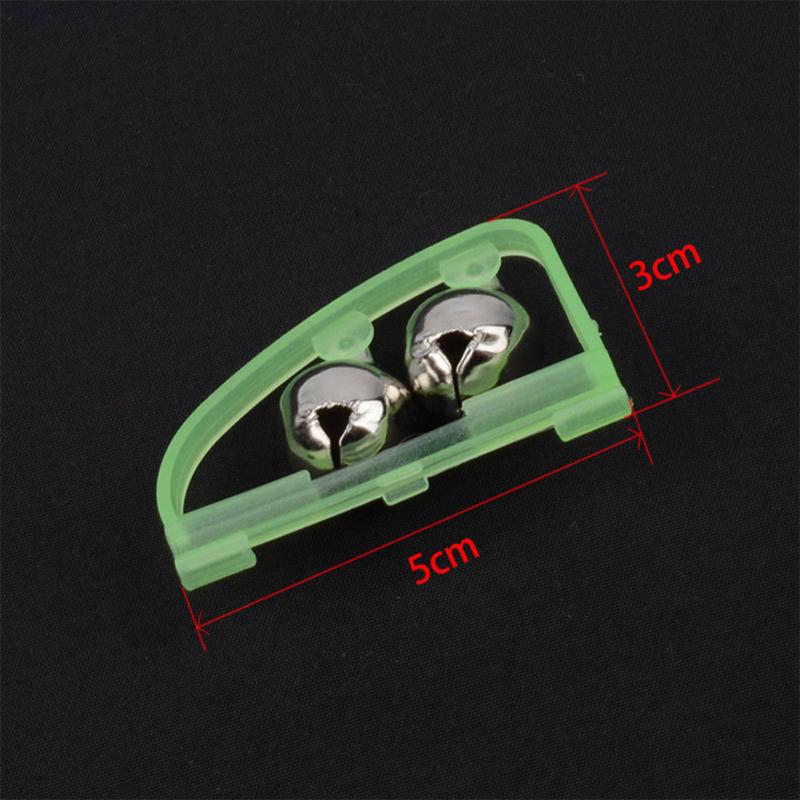 Luminous Arched Fishing Alarm with Twin Bells Fishing Bite Alarm Indicator Clip On Sea Fishing Rod