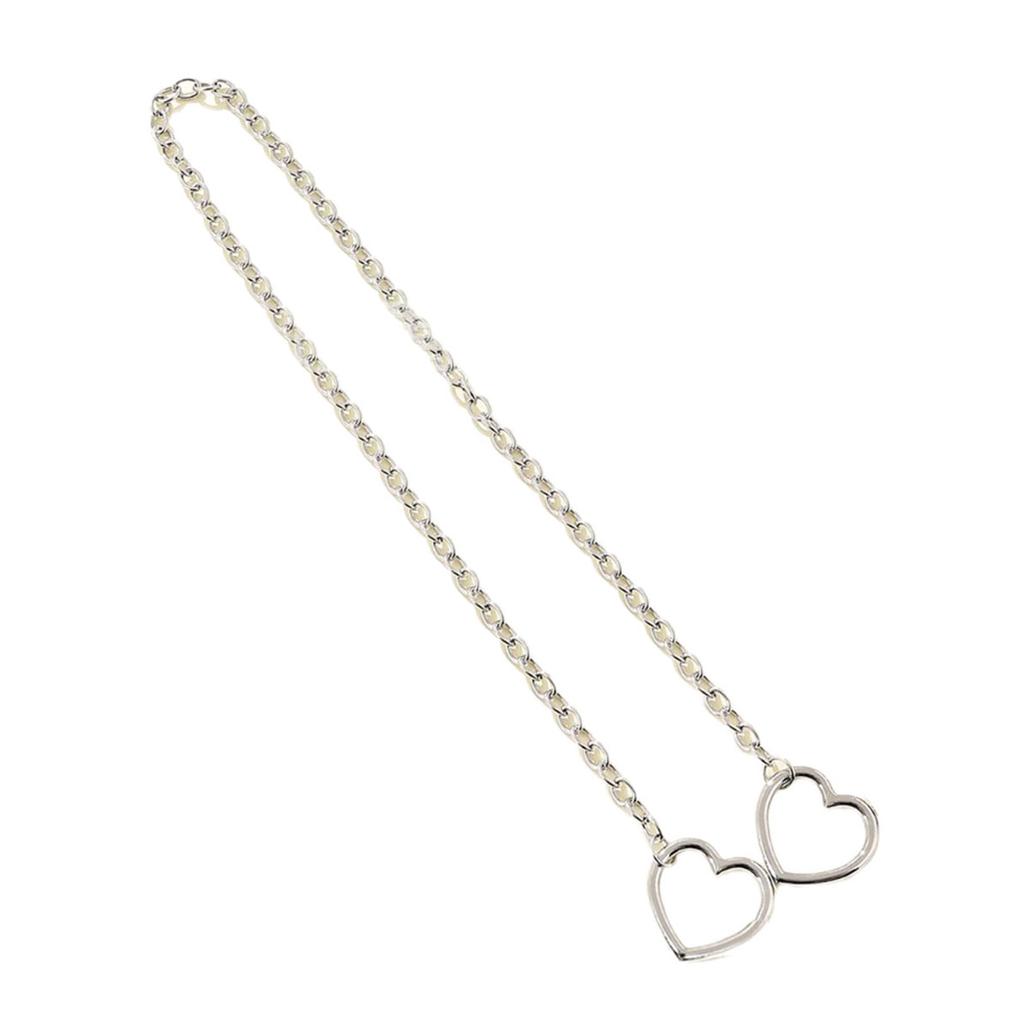 Women Heart Slip Chain Necklace Punk Rock Long Necklaces Adjustable Choker Fashionable Neckchain for Women and Girls
