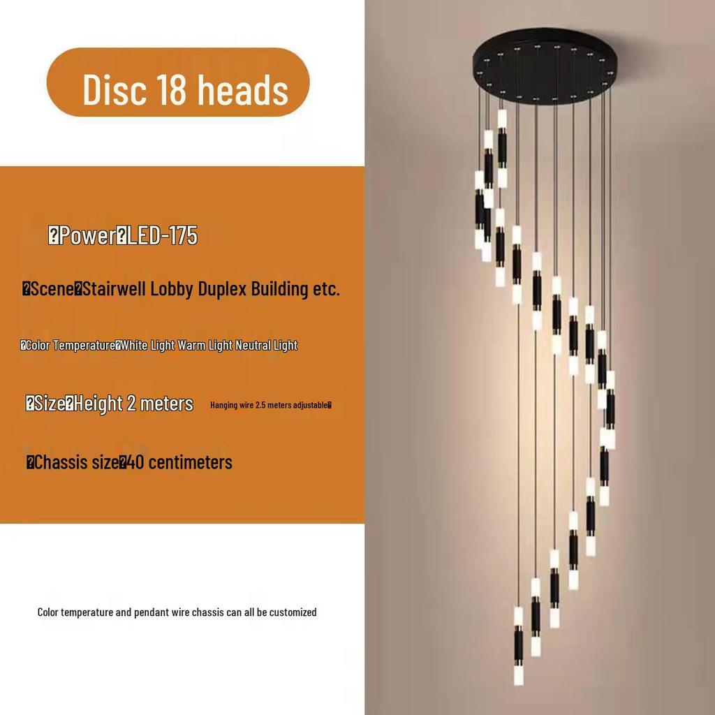 Modern Luxury Double-Head Pendant Light for Bedroom, Living Room, Staircase, and Restaurant