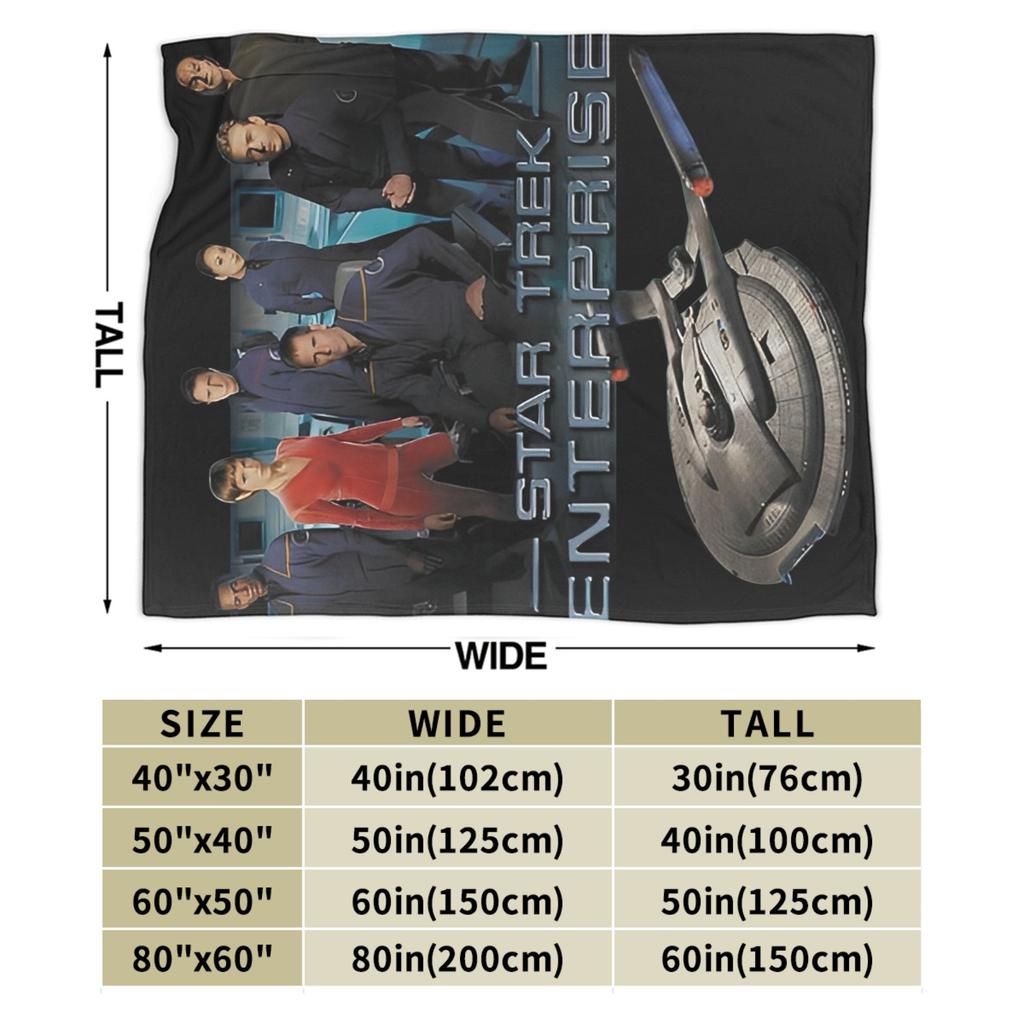Stars Treks Enterprise Crew  Blanket Quality Soft  Throw Blanket Winter Airplane Travel Outdoor Pattern Bedspread