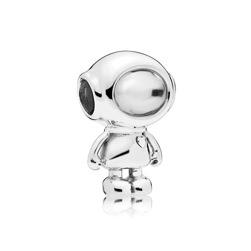 Robot Series Charm Beads Robot Holding Flowers Butterfly Wings Robot Fit Original Bracelets Diy Women Jewelry Gift