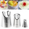 3Pcs Kitchen Stainless Steel Pastry Decorating Nozzles Cookies Biscuits Cake Baking Decoration