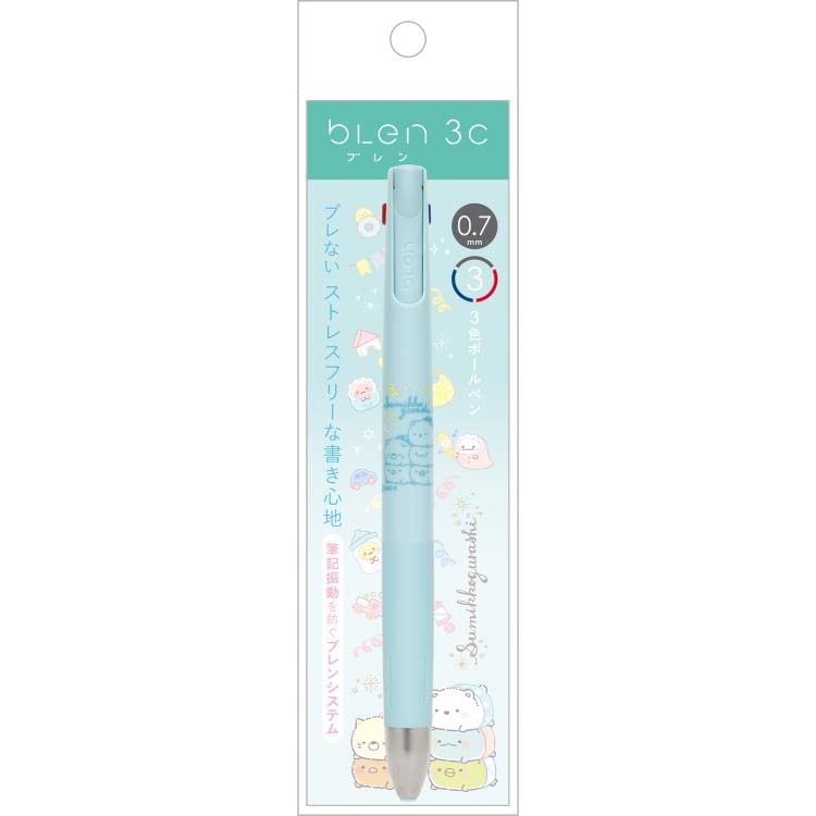 

Шариковая ручка Sumikkogurashi Blen PR07004 Blue Zebra San-X 0,7 мм, 3 цвета