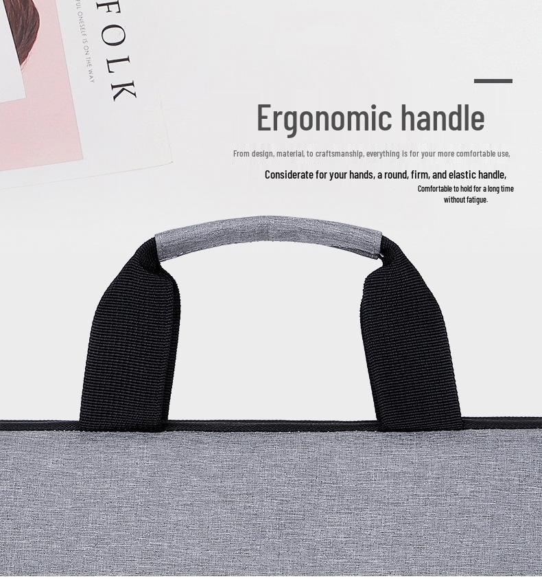 Fashionable Solid Color Laptop and iPad Handbag for Business Meetings