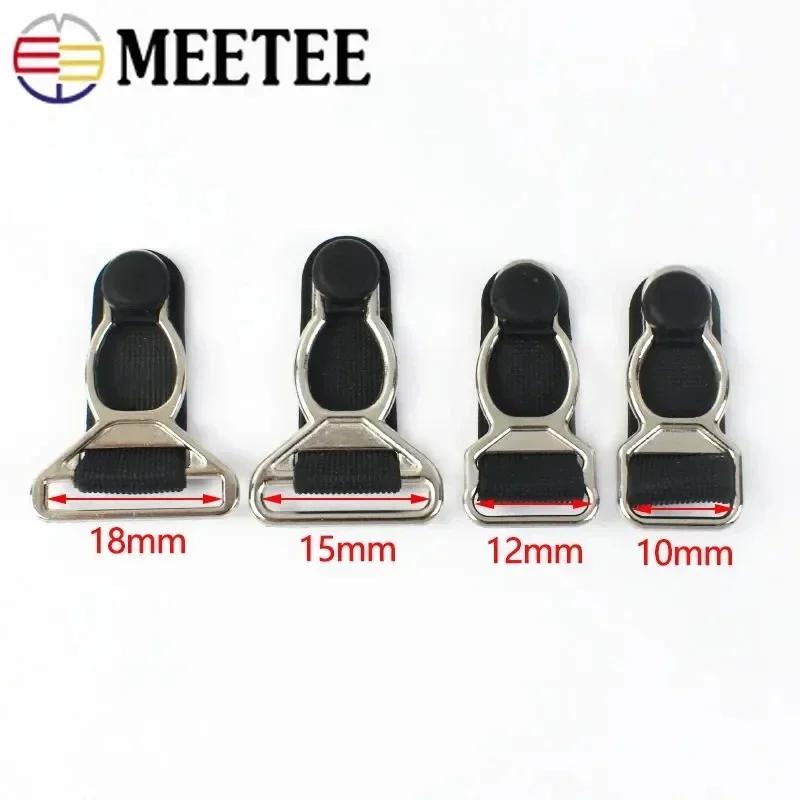 Meetee 10/30/50Pcs 10-18mm Suspender Clip Buckle Underwear Bra Strap Adjuster Clasp Stockings Garter Buckles Garment Accessory