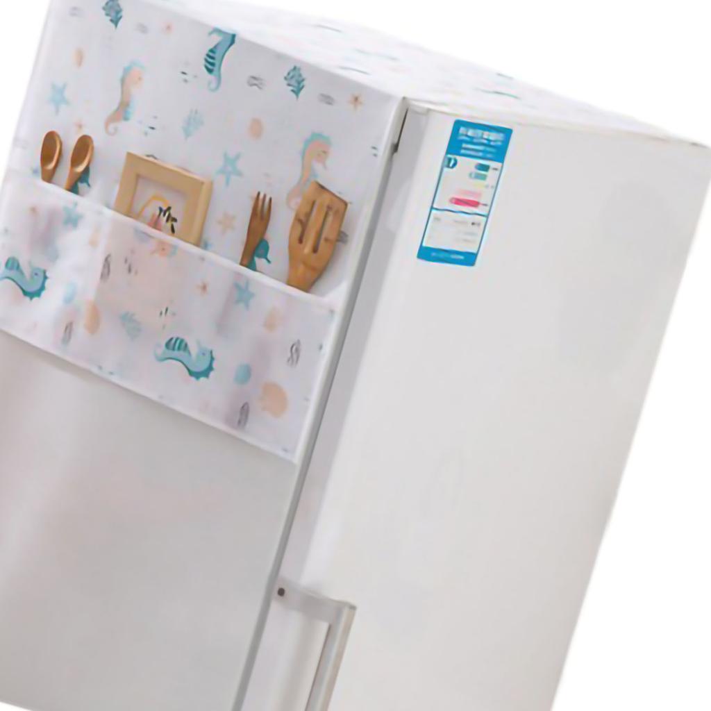 Kühlschrank Staubschutzhülle PEVA Zuhause Wasser- und Ölabweisend Kühlschrankabdeckung Handtuch für Küche