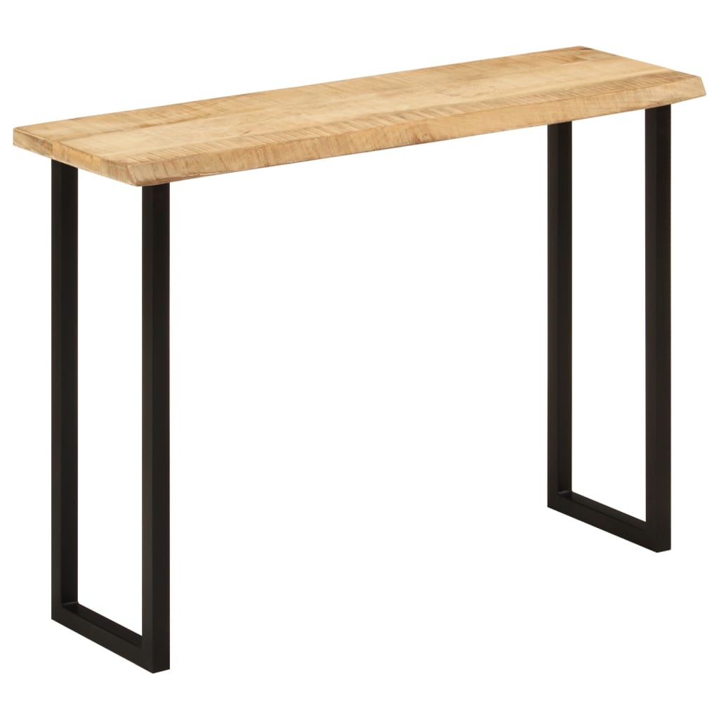 Console Table with Live Edge 105 x 33 x 76 cm Solid Mango Wood