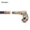Copper Leopard Red Eye Luxury Fashion Cosplay Walking Stick Party Decorative Cane Elegant Crosier Knob Stick 92cm