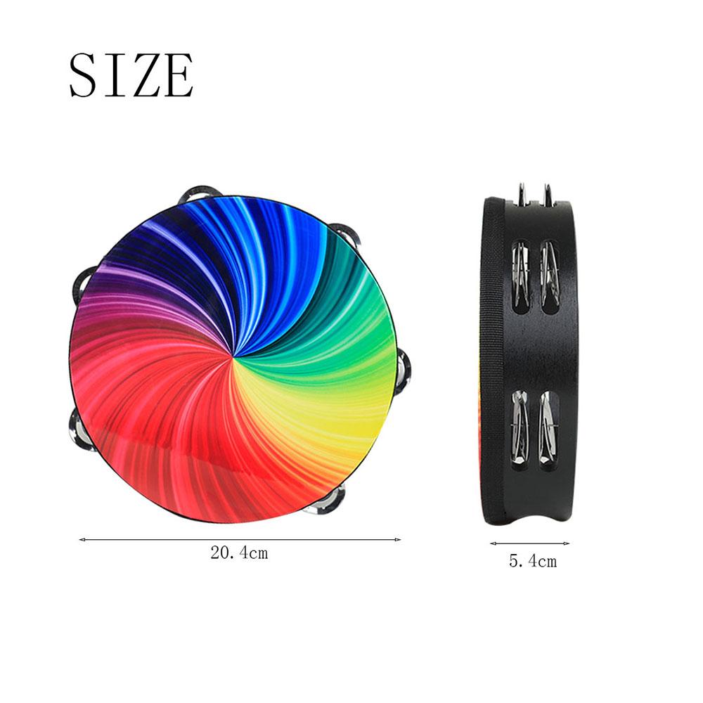 

8-дюймовый профессиональный тамбурин Музыкальный музыкальный барабан Танцевальный тамбурин Орфа ударный инструмент Музыкальный инструмент тамбурин