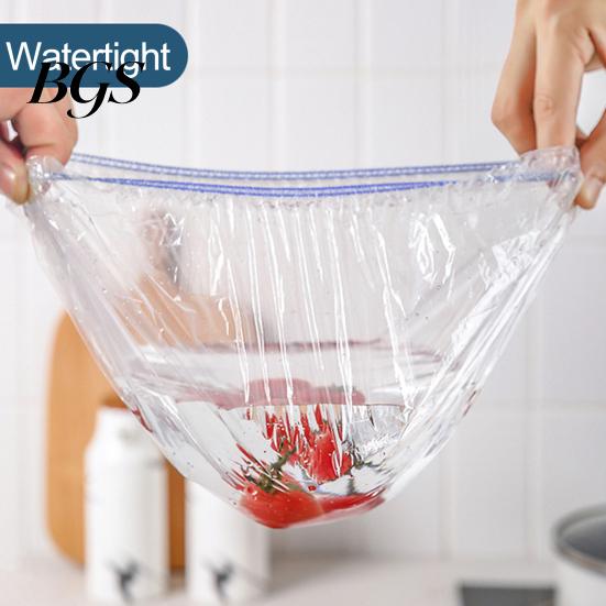 Food Storage Wraps 100Pcs Bowl Covers Good Sealing Large Opening Dust-proof Reusable Plastic Keep Freshness Food-grade Stretchable Packaging