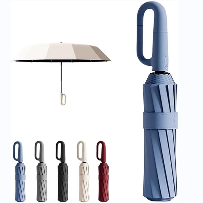 1PC Men's Women's Oversized Fully Automatic Buckle Umbrella Sunshade Anti-Storm Reverse Folding Design for Sunny Rainy Days