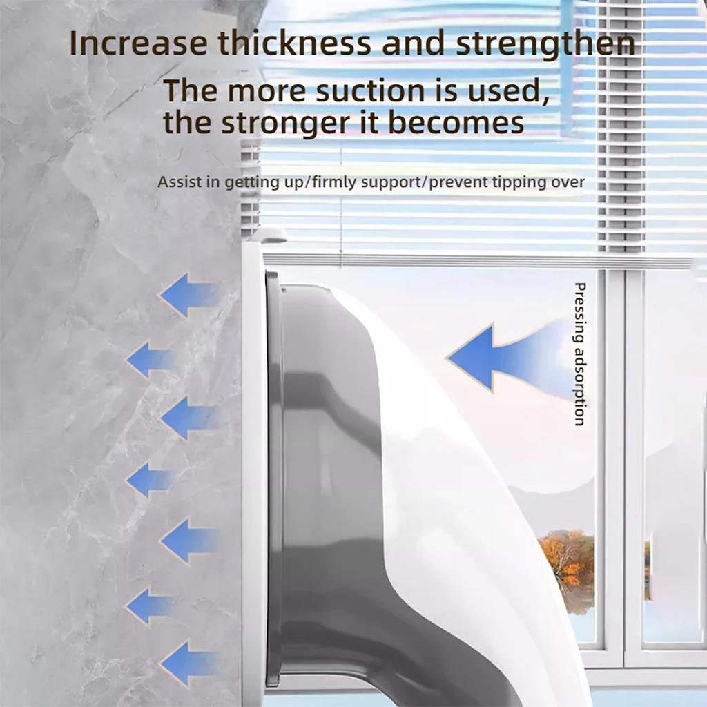 Nail-free suction cup handrail suction wall glass door handle bathtub shower handle handrail disabled elderly safety handle