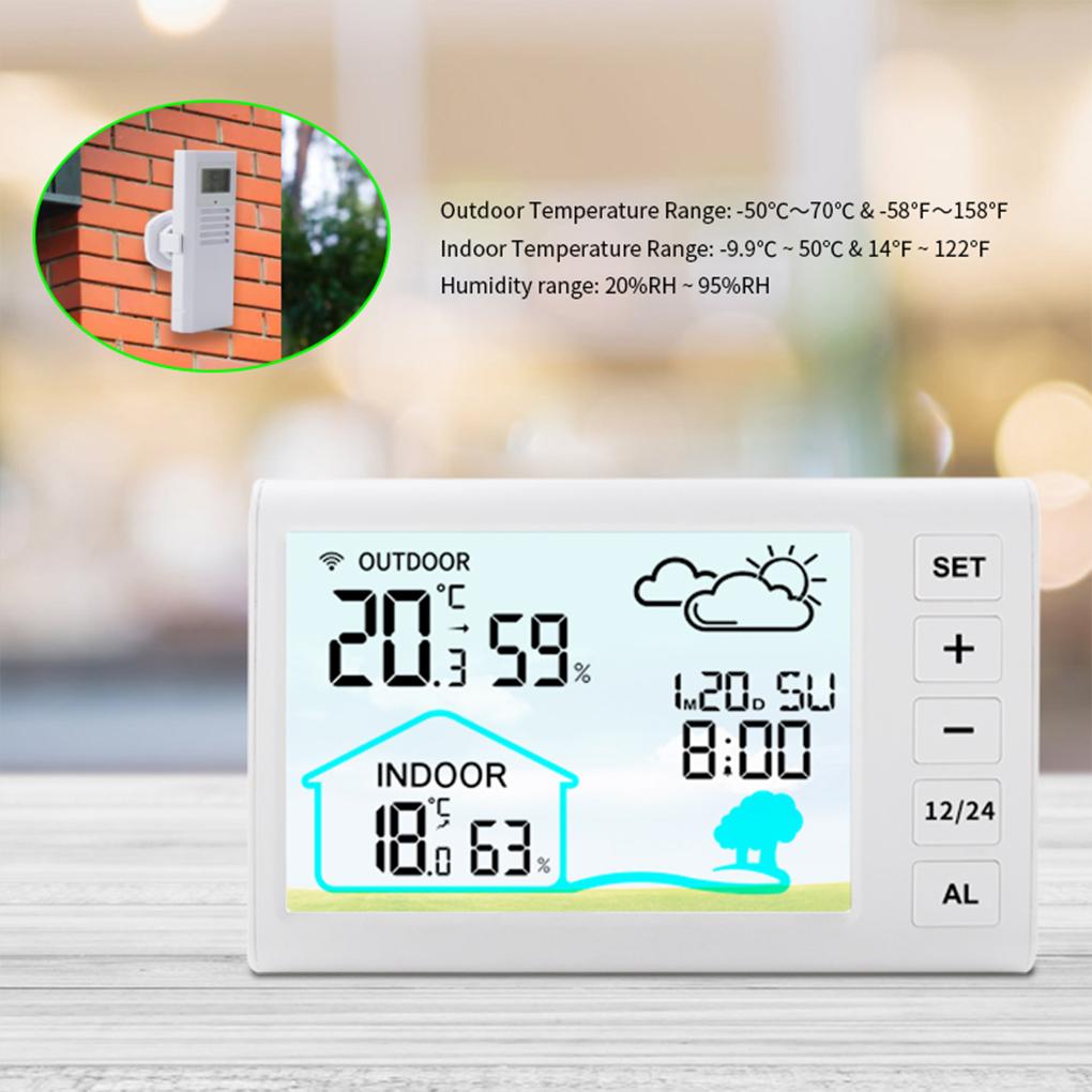 Wireless Weather Station Thermometer For Indoor Outdoor Temperature And Humidity Outdoor Thermometer