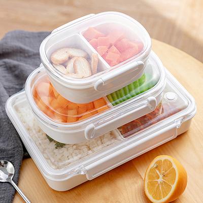 Auslaufsichere Bento-Box mit herausnehmbaren Boxen, gefriergeeignete Lebensmittel-Lunchbox aus ABS