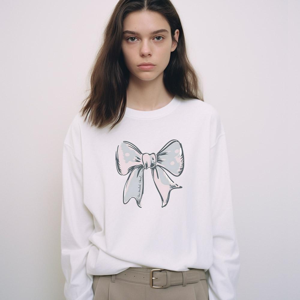 ONEHUNDREDPERCENT FOR WOMAN Ohp X Harmonia Ribbon Basic Long Sleeve T-Shirt