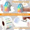 500pcs/roll Waterproof Reflective Labels Decorative Paper Ghost Stickers  Gift Packaging