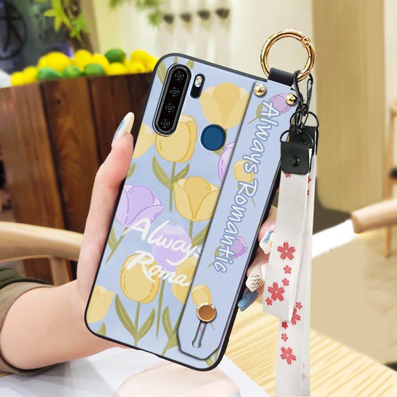 Waterproof Oil Painting Phone Case For Blackview A80 Pro Silicone Protective Soft case Anti-knock Wrist Strap Wristband