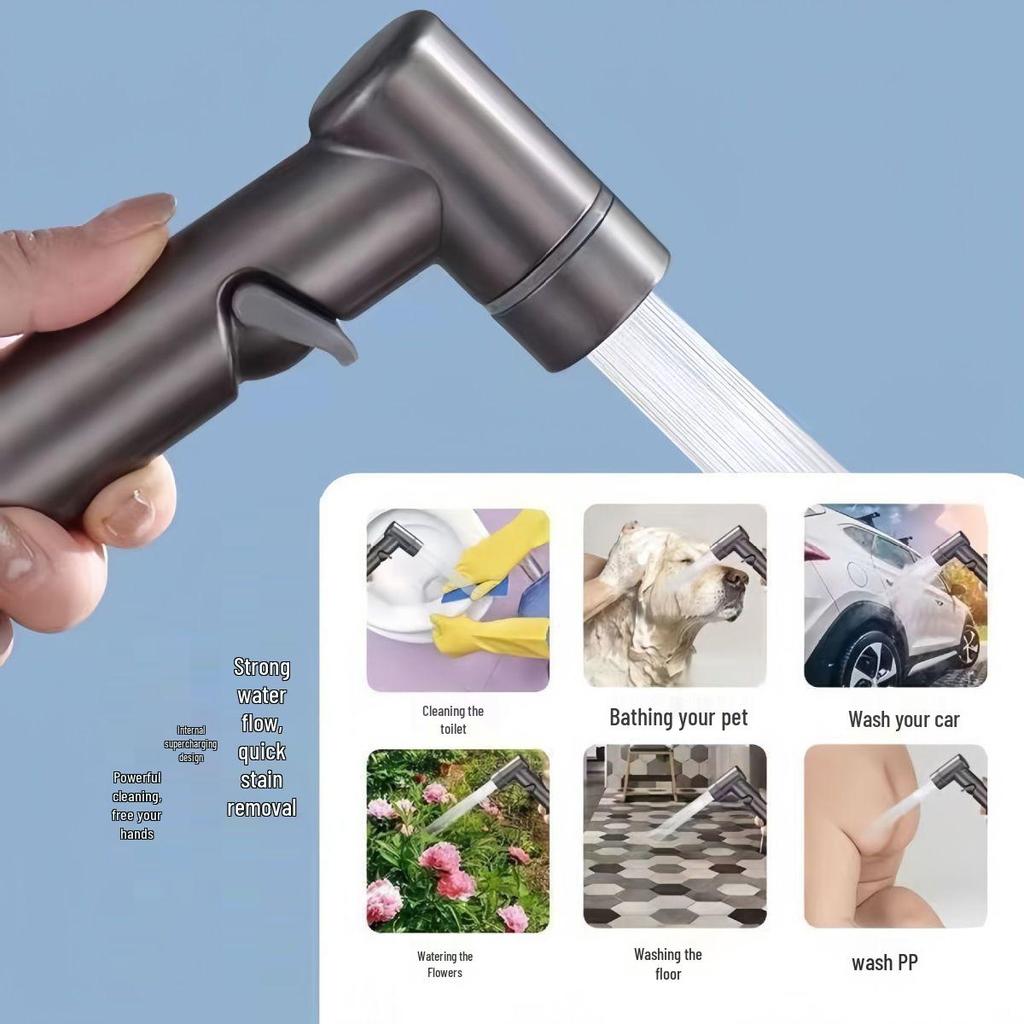 Dual-Function High-Pressure Bidet Toilet Spray Gun Set