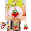 Stylish Woven Rope Christmas Bell Metal Keychain Elegant Gift For Couples And Friends