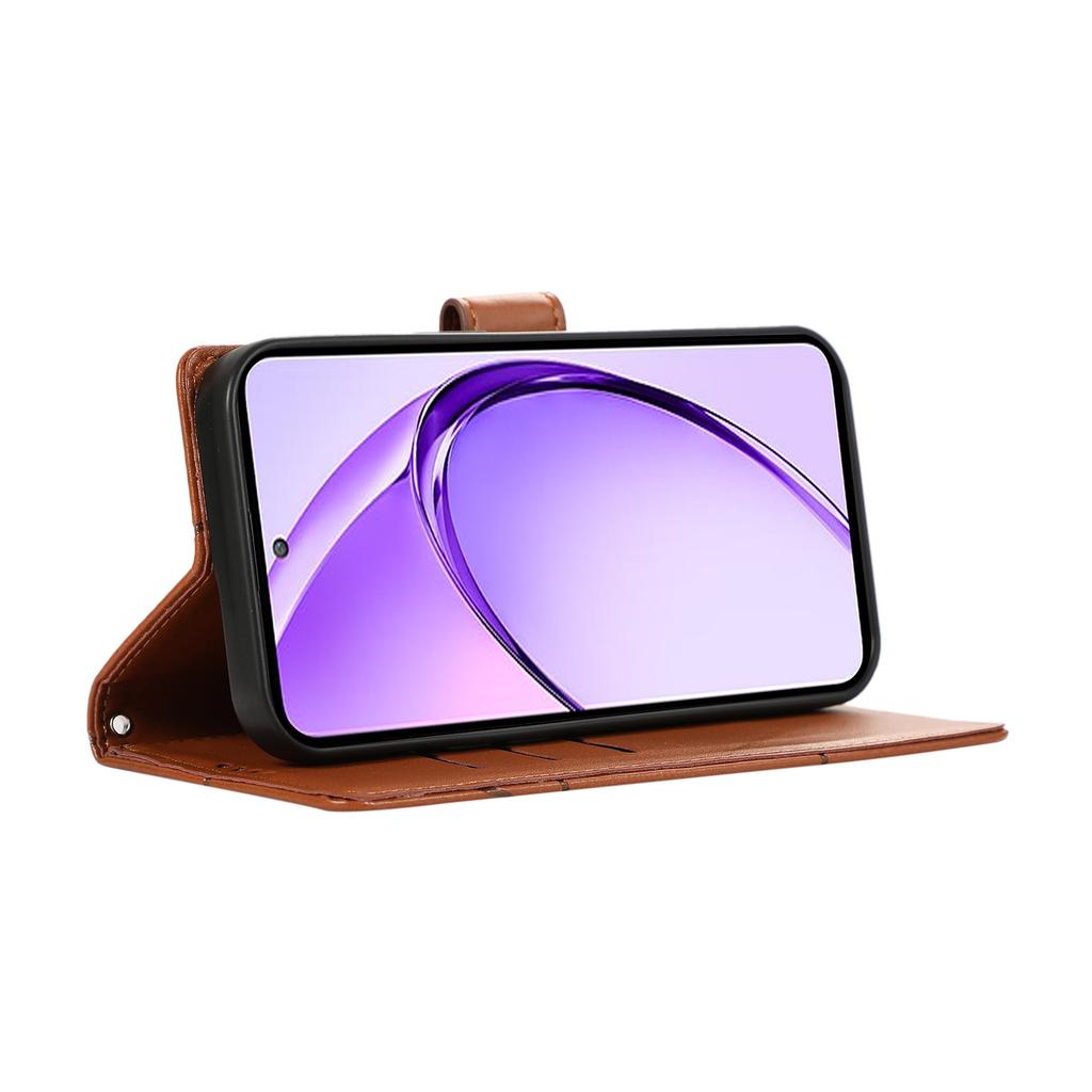 DF-06 For Realme 14 Pro 5G Phone Case Line Imprint Leather Wallet Cover