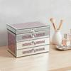 Jewelry Box with Drawers Dustproof Storage Elegant for Vanity, Women