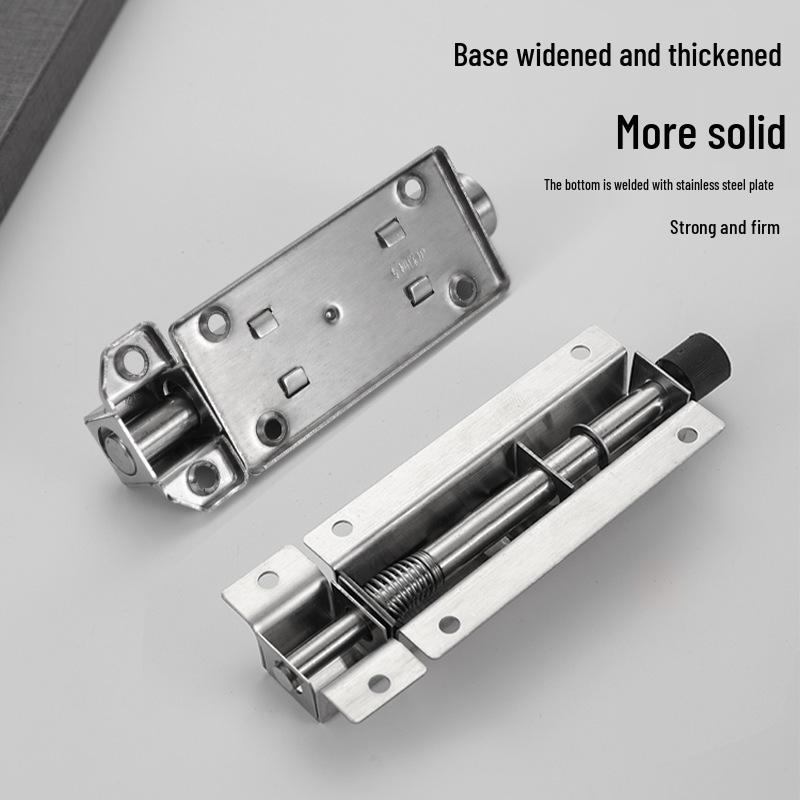 Stainless Steel Automatic Spring Bolt for Small Doors and Windows - Surface Mounted Latch for Wooden and Bathroom Doors