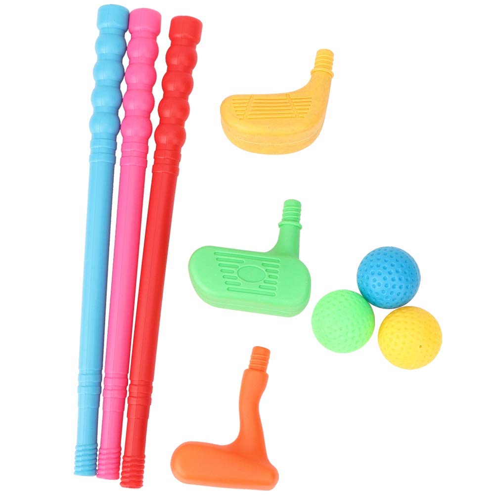Kids Golf Putter Mini Golf Set Kids Club Toy Golf Putter Training Aids Accessories 3 Pieces Durable Growth Promotion Game Indoor Outdoor Activities