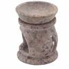 Soapstone Oil Burner 8cm Three Moon Pentagon