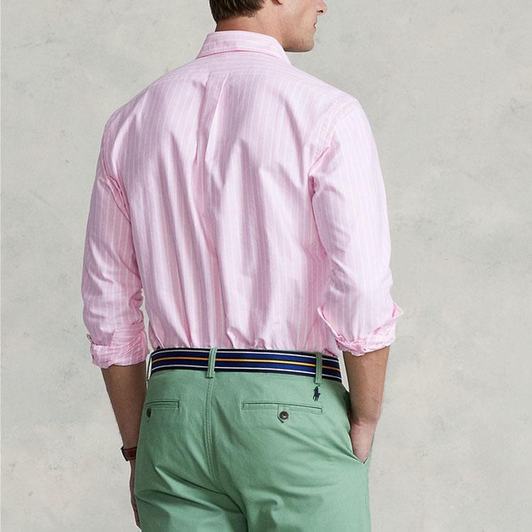 Polo Ralph Lauren SS22 Classic Cotton Oxford Long Sleeve Shirt Men Shirts Pink MNPOWOV16821981-999