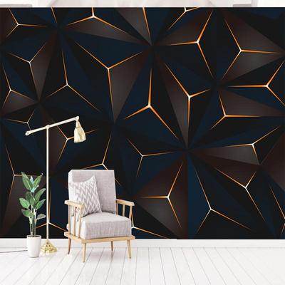 Modern Simple 3D Stereo Abstract Black Geometry Mural Wallpaper Office Living Room TV Sofa Backdrop Wall Decor Papel Tapiz