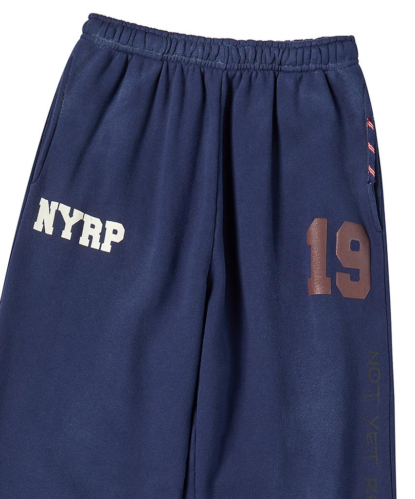 BEYOND CLOSET [Collection Line] One Art Detail Jersey Pants Navy