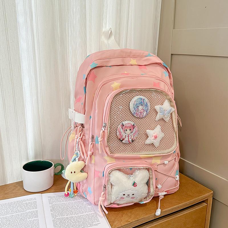 New Girls High-value Commuting Campus Junior High School High School Students Large-capacity Ins Travel Pain Bag Backpack Women