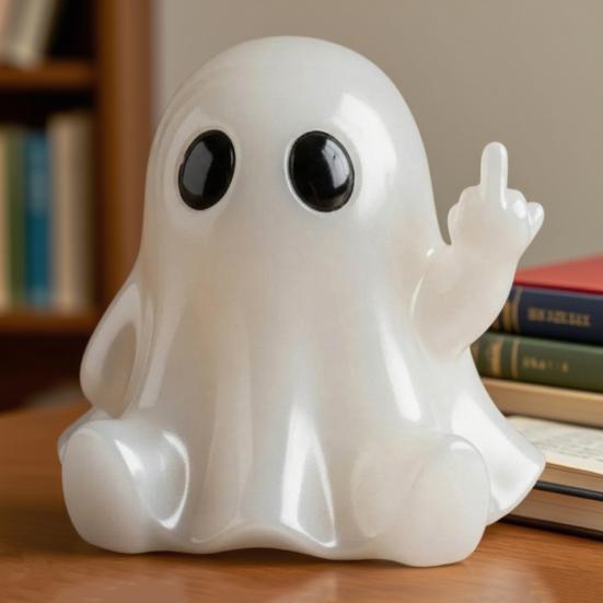 Zlobivý duch dekorace Halloweenská figurka ducha Pryskyřičné řemesla s dráždivými pózami Strašidelně roztomilé stolní ozdoby pro večírky